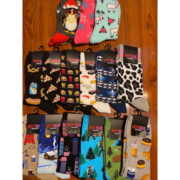Hot Sox Originals Lot of 12 pairs + 3 pairs Betsy Johnson NEW - Picture 5 of 5